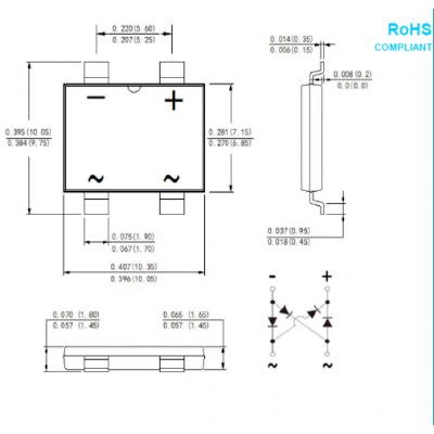 8A1000V貼片（piàn）橋堆-東莞市草莓视频官网電子有限公司